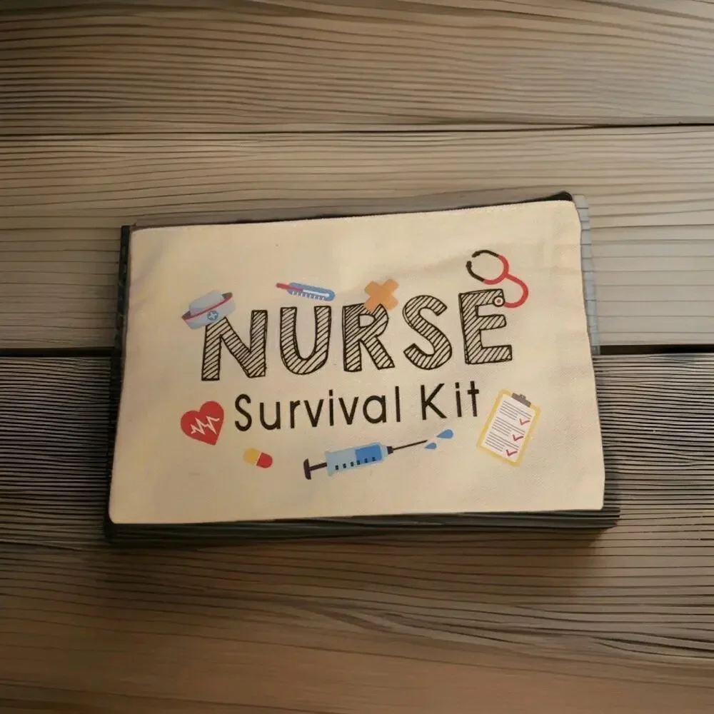 Nurse Themed Canvas Pouch - Picture 1 of 4